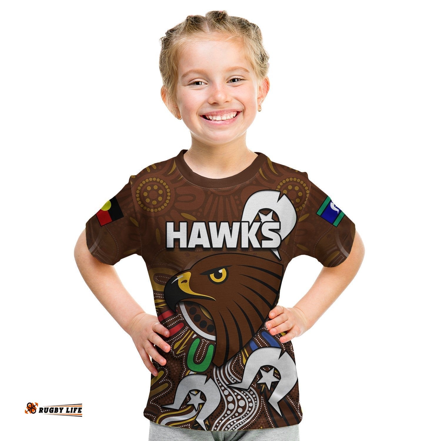 Hawks NAIDOC Week T Shirt KID Hawthorn Football Aboriginal