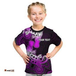 Custom PersonalisedAboriginal Platypus T Shirt KID Dot Patterns Style No.1