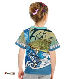 Australia Fishing Kid T Shirt Love Fishing Murray Cod In Aboriginal Art Patterns