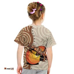 Thorny Devil Australia Kid T Shirt Baby Moloch Horridus With Ants - Aboriginal Art