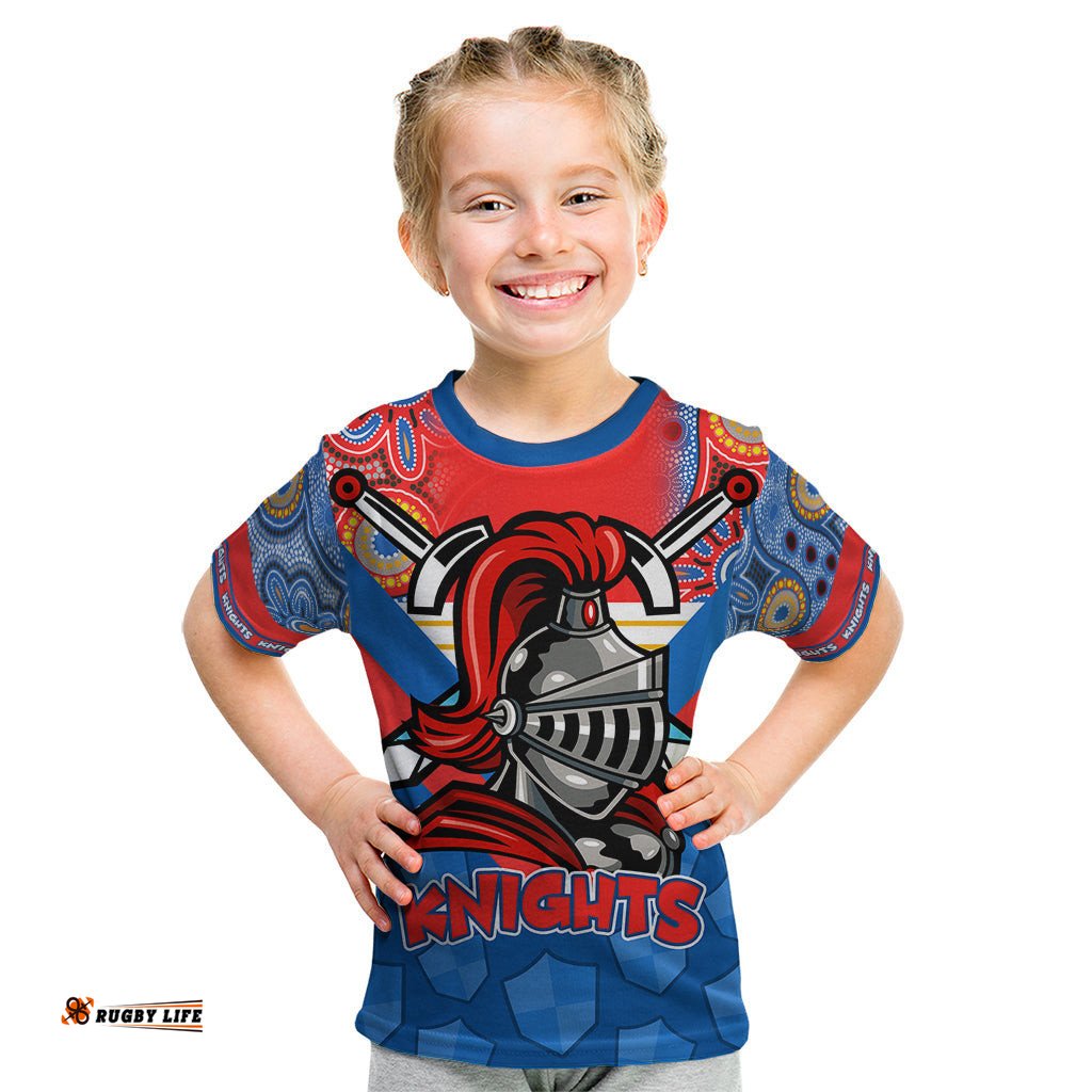 Custom NRL Knight Kid T Shirt Proud Newcastle Aboriginal Vibe
