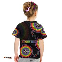 Personalised Australia LGBT Kid T Shirt Be You Do You Celebrate You Aboriginal Style