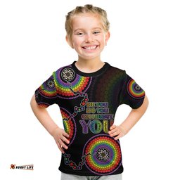 Australia LGBT Kid T Shirt Be You Do You Celebrate You Aboriginal Style