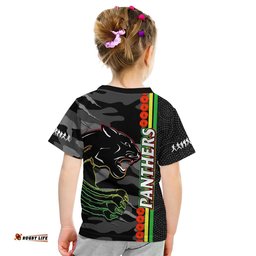 Panthers Rugby ANZAC T Shirt KID Aboriginal Mix Poppy Camouflage Black