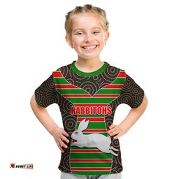 NRL - Rabbitohs Kid T Shirt Mix Dot Aboriginal