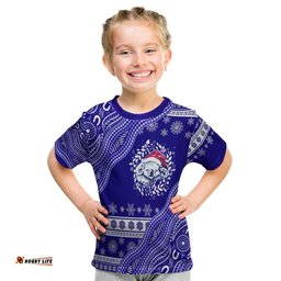 Australian Koala Aboriginal Art Mix Snow Pattern Christmas KID T-Shirt