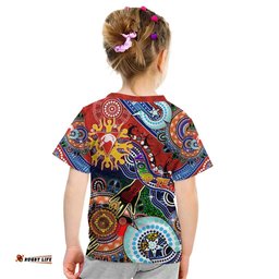 Custom NAIDOC Week 2024 Sydney Swans Kid T Shirt Australia Aboriginal Dot Painting