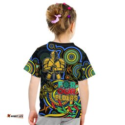 Titans Rugby Aboriginal Art Kid T Shirt NAIDOC Indigenous Tribal