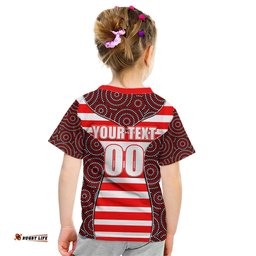 AFL - Swans Kid T Shirt Mix Dot Aboriginal