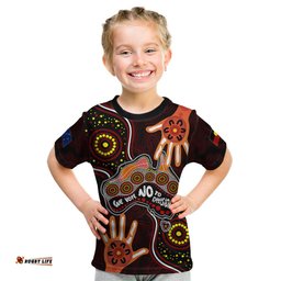 Australia Indigenous Kid T Shirt We Vote NO To Division Aboriginal Map
