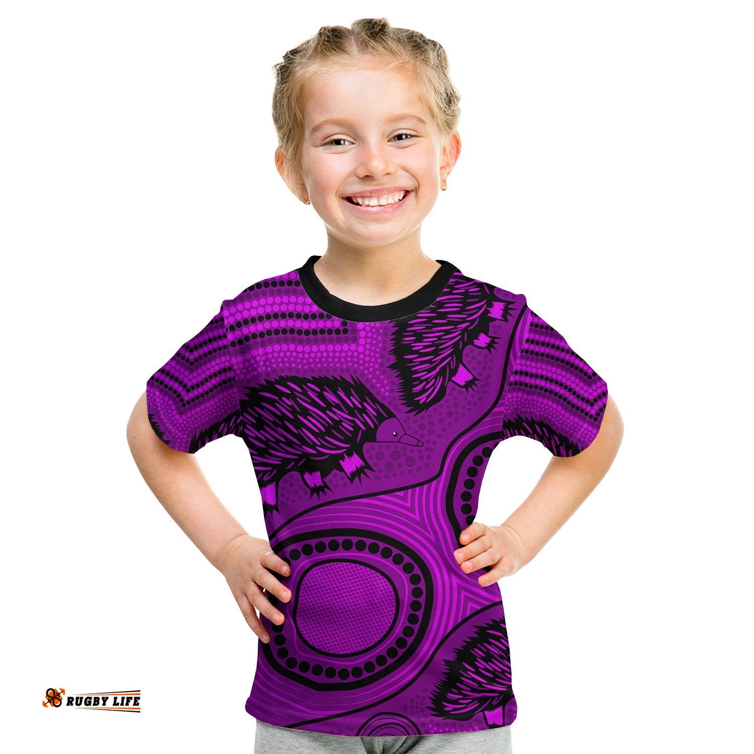 Echidna Aboriginal T Shirt KID Style No.4