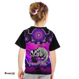 Personalised Australia Gemini Sugar Gilder Zodiac Kid T Shirt Auz Astrology Aboriginal - Magenta