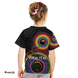 Personalised Australia LGBT Kid T Shirt You Are Exactly Who You Should Be Aboriginal Style