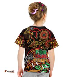 Dolphins Rugby Aboriginal Art Kid T Shirt NAIDOC Indigenous Tribal