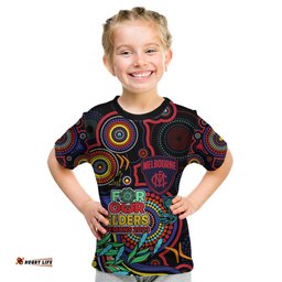 Custom Demons Football Aboriginal Art Kid T Shirt NAIDOC Indigenous Tribal