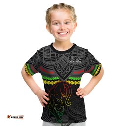 Panthers Rugby Kid T Shirt Polynesian and Aboriginal Vibe