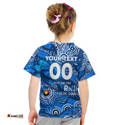Custom NAIDOC Week 2024 Cats Kid T Shirt Aboriginal Animals Keep The Fire Burning