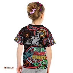 Bombers Football Aboriginal Art Kid T Shirt NAIDOC Indigenous Tribal