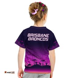 NRL Broncos Kid T Shirt The Starry Night Indigenous Aboriginal
