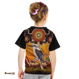Personalised Australia Sagittarius Kookaburra Zodiac Kid T Shirt Auz Astrology Aboriginal - Red