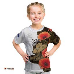 Australia ANZAC Day Kid T Shirt Boots And Slouch Hat Lest We Forget LT14