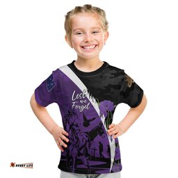 Australia ANZAC Day Kid T Shirt Animals of War - Lest We Forget LT7