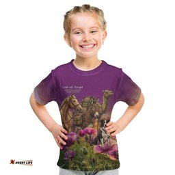 ANZAC Day Kid T Shirt Lest We Forget The Animals Of War LT15