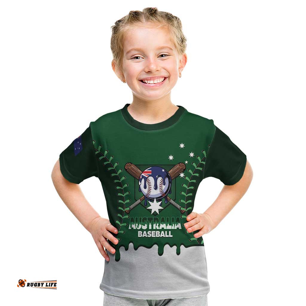 Australia 2026 Baseball Custom Kid T Shirt Go Aussie Drip Style LT14