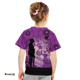 Australia Animals ANZAC Day Kid T Shirt Lest We Forget The Animals Too Purple Poppy LT14