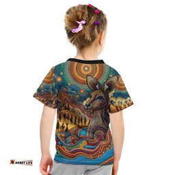 Aboriginal Dreamtime Stories Land Kid T Shirt LT9