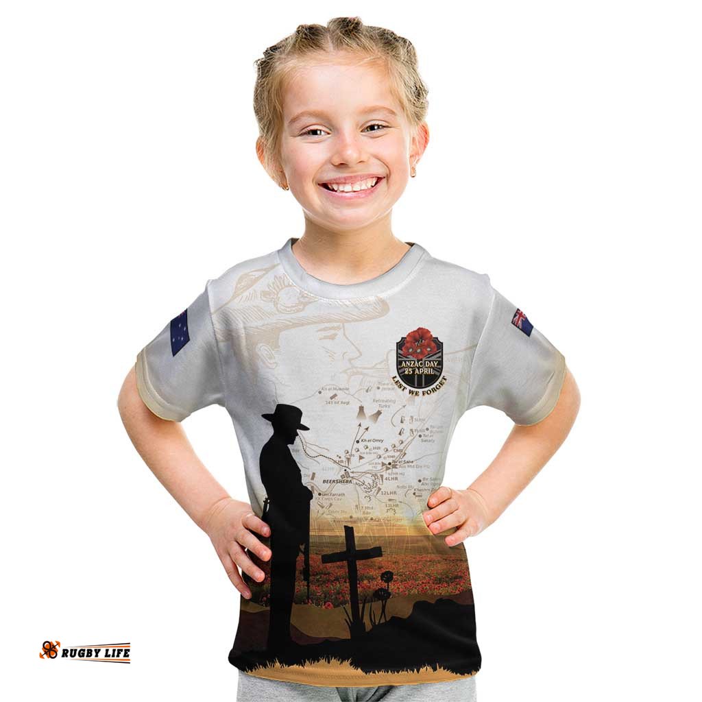Australia And New Zealand ANZAC Day Kid T Shirt Battle Of Beersheba LT05