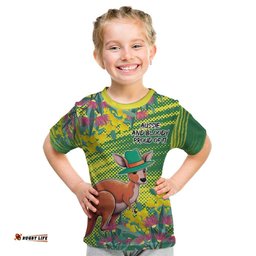 Aussie and Bloody Proud of It Kid T Shirt Happy Australia Day LT9