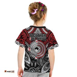 Aotearoa and Australia Kid T Shirt New Zealand Honour The Treaty Ake!Ake!Ake! LT9