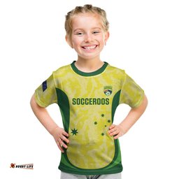 Australia Football Custom Kid T Shirt Go Socceroos Grunge Sporty Style LT14