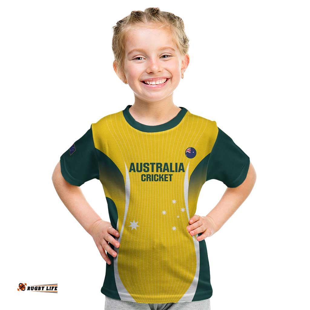 Custom Australia Cricket Kid T Shirt Go Champions Aussie LT14