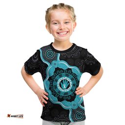 Australia Ovarian Cancer Awareness Kid T Shirt Brave Strong Teal Ribbon Aboriginal Art LT14