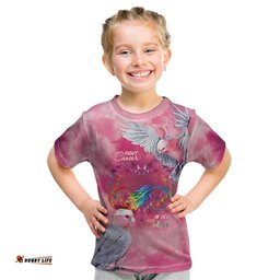 Australia Fight Cancer In All Colors Kid T Shirt Galah Pink Tie Dye LT7