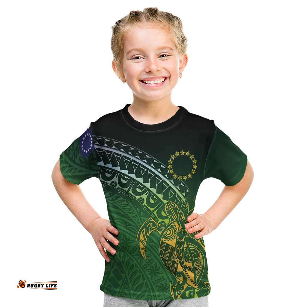 Cook Islands Rugby Kuki Avaiki Kid T Shirt Tribal Turtle LT7