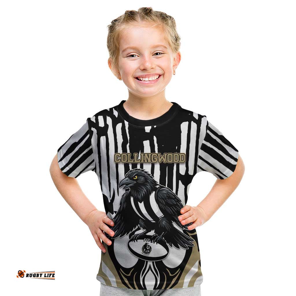 Custom Collingwood Black Kid T Shirt Unique Style DT05