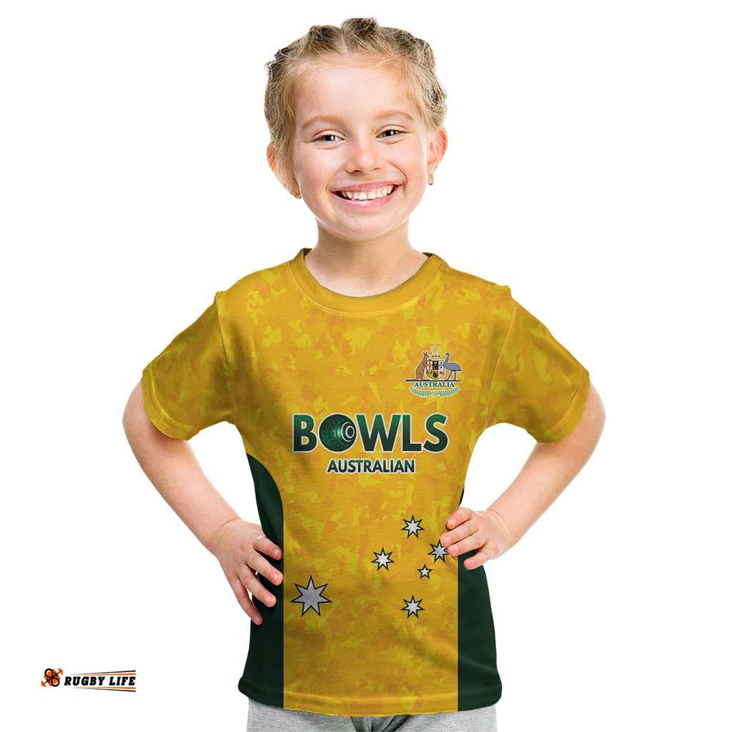 Australian Lawn Bowls Custom Kid T Shirt Aussie Minimalist Style LT9