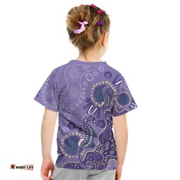 Australia Epilepsy Awareness Kid T Shirt Aboriginal Purple Ribbon with Seahorse LT7