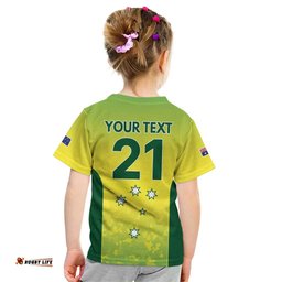 Australian Kangaroo Lawn Bowls Custom Kid T Shirt Aussie Minimalist Style LT9
