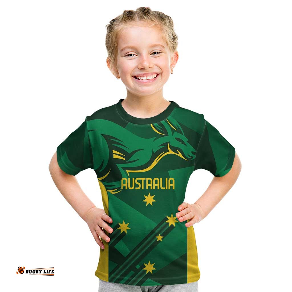 Australia Kangaroo Custom Kid T Shirt Aussie National Color Sporty Pattern LT9