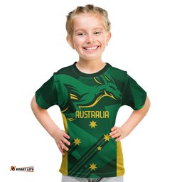 Australia Kangaroo Custom Kid T Shirt Aussie National Color Sporty Pattern LT9