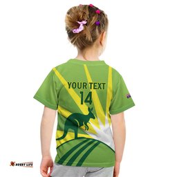 Custom Australia Cricket Kid T Shirt Go Champions Aussies LT14