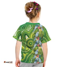 Budgerigar Australia Kid T Shirt Aussie Common Parakeet Indigenous Art LT14