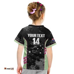 Custom Australia Matildas 2026 Kid T Shirt Come On Aussie Grunge Style LT14