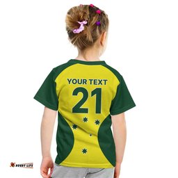 Custom Australia Cricket Spirit 2026 Kid T Shirt World T20 Edition LT9