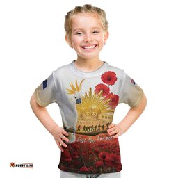 Australia Cockatoo ANZAC Day Kid T Shirt Lest We Forget LT05
