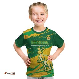 Custom Australia Soccer Kid T Shirt 2025 Go Matildas Marble Grunge Style LT14